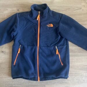 The North Face boys navy and orange jacket size Medium 10/12
